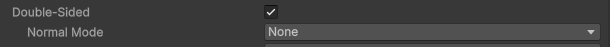 HDRP double sided normal mode setting