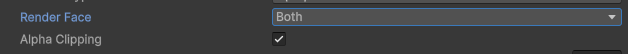 URP render face setting