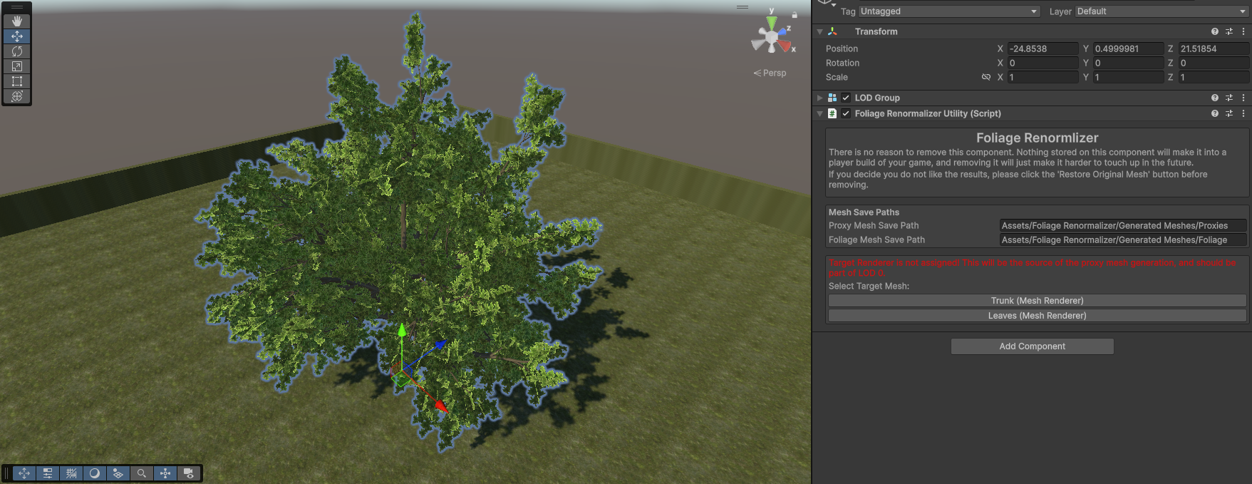 Foliage with the Foliage Renormalizer Utility component