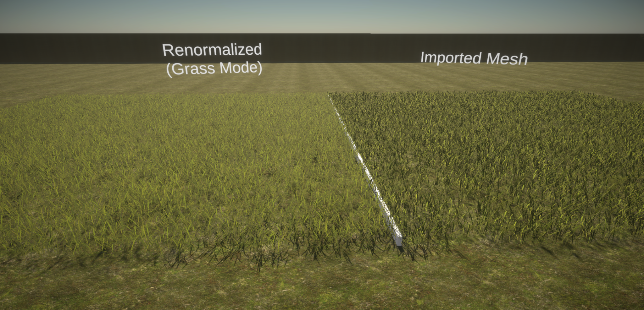 Grass Mode — renormalized vs. imported
