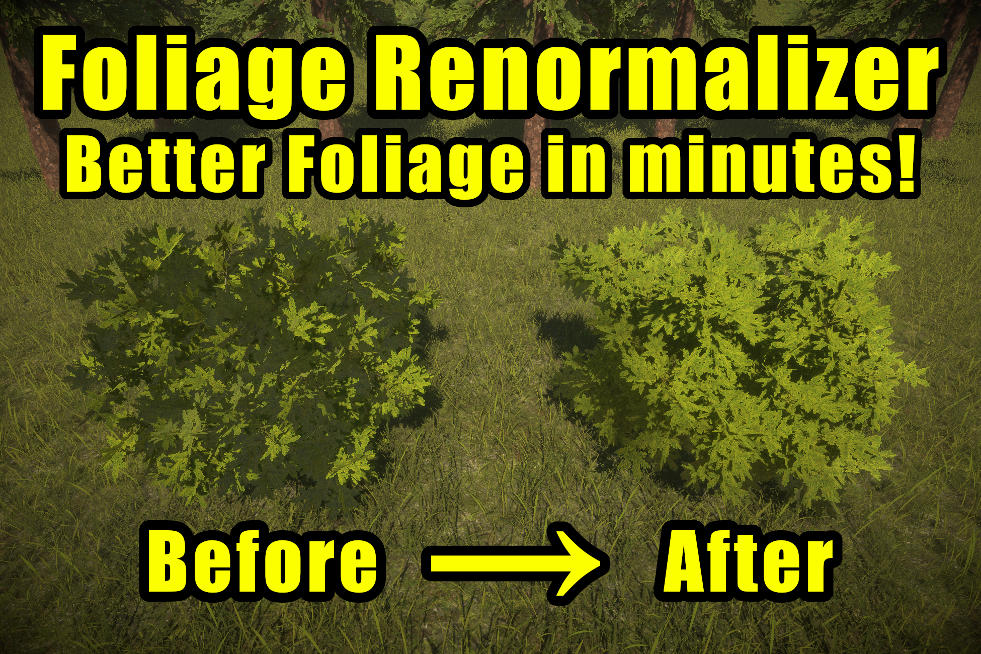 Foliage Renormalizer — before and after