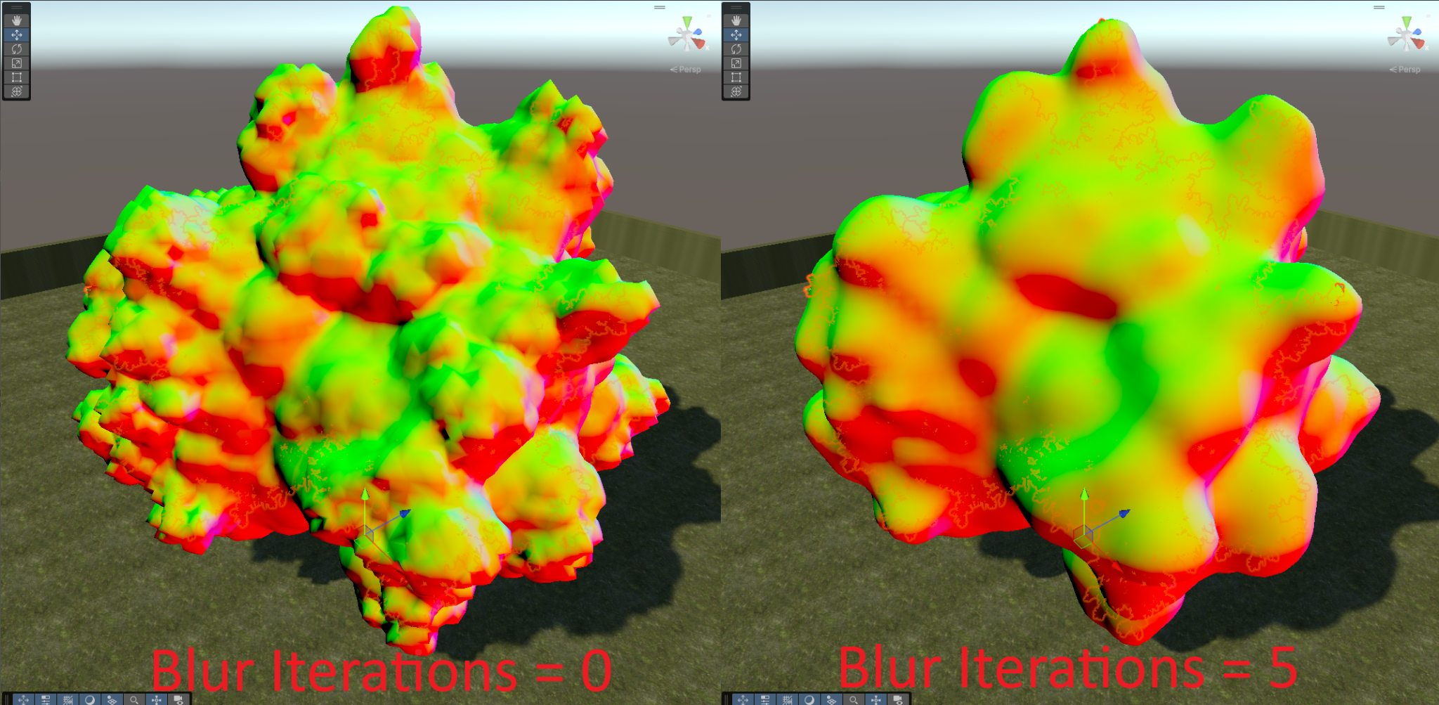SDF Blur Iterations comparison