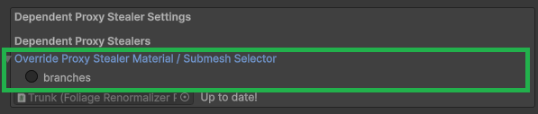 Proxy stealer submesh / material mask